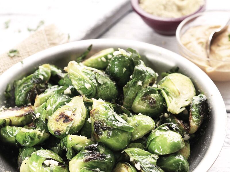 Teaspoonful of Pickled Brussels Sprouts with Ham